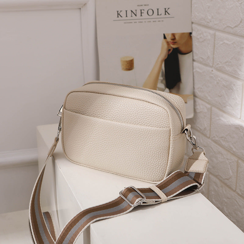 2023 new solid PU messenger bag women's bag women's shoulder bag small square bag