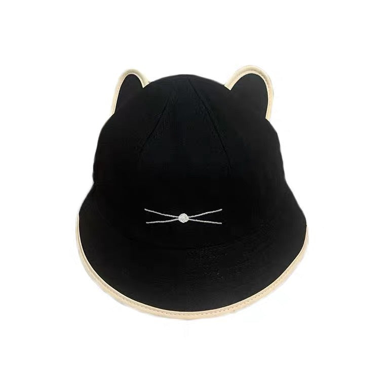 Cat's ears (Steamed cat-ear shaped bread) hat for female summer sunshade and sunscreen fisherman hat for early spring Korean version wild ins fashionable students lovely spring and autumn