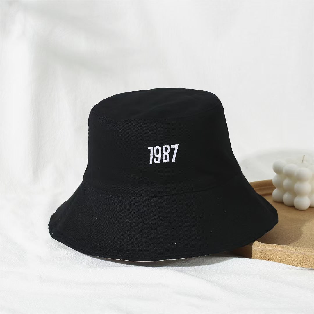 Double-sided fisherman hat women's summer thin sunscreen sunshade black fisherman hat women's summer versatile fashion Korean fashion